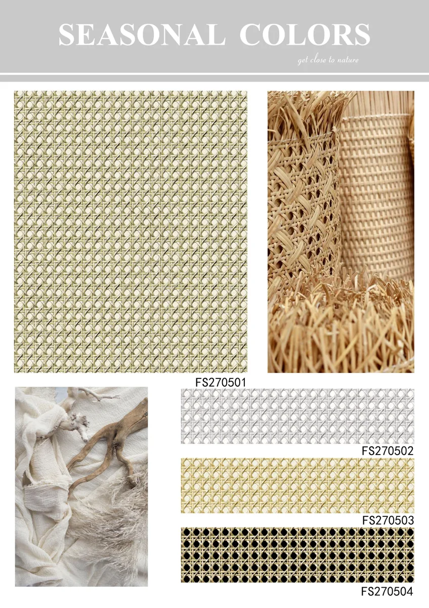 Seasonal Colours Straw Weave FS2705 Wallpaper in a room