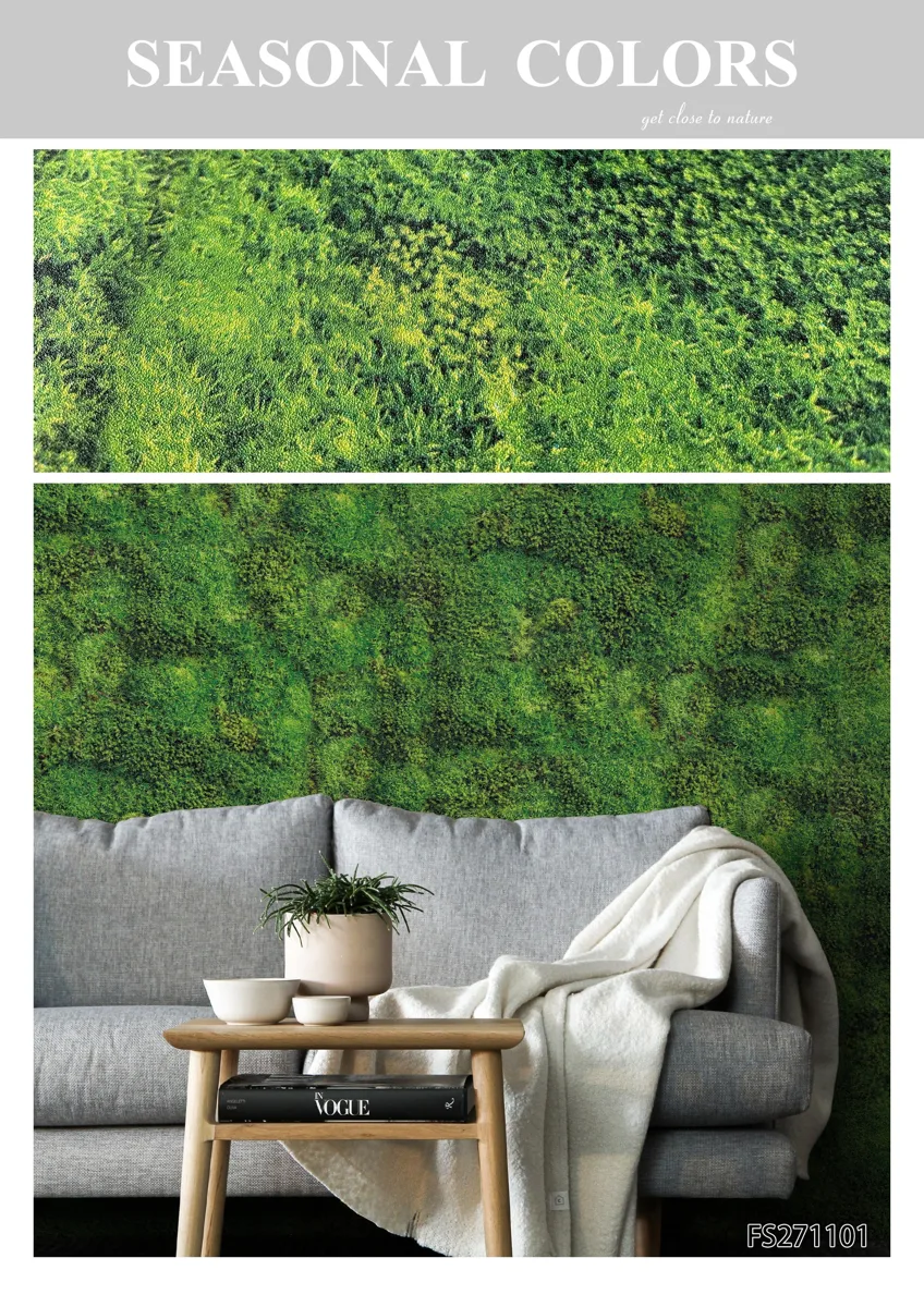 Seasonal Colours Greenery FS2711 Wallpaper in a room