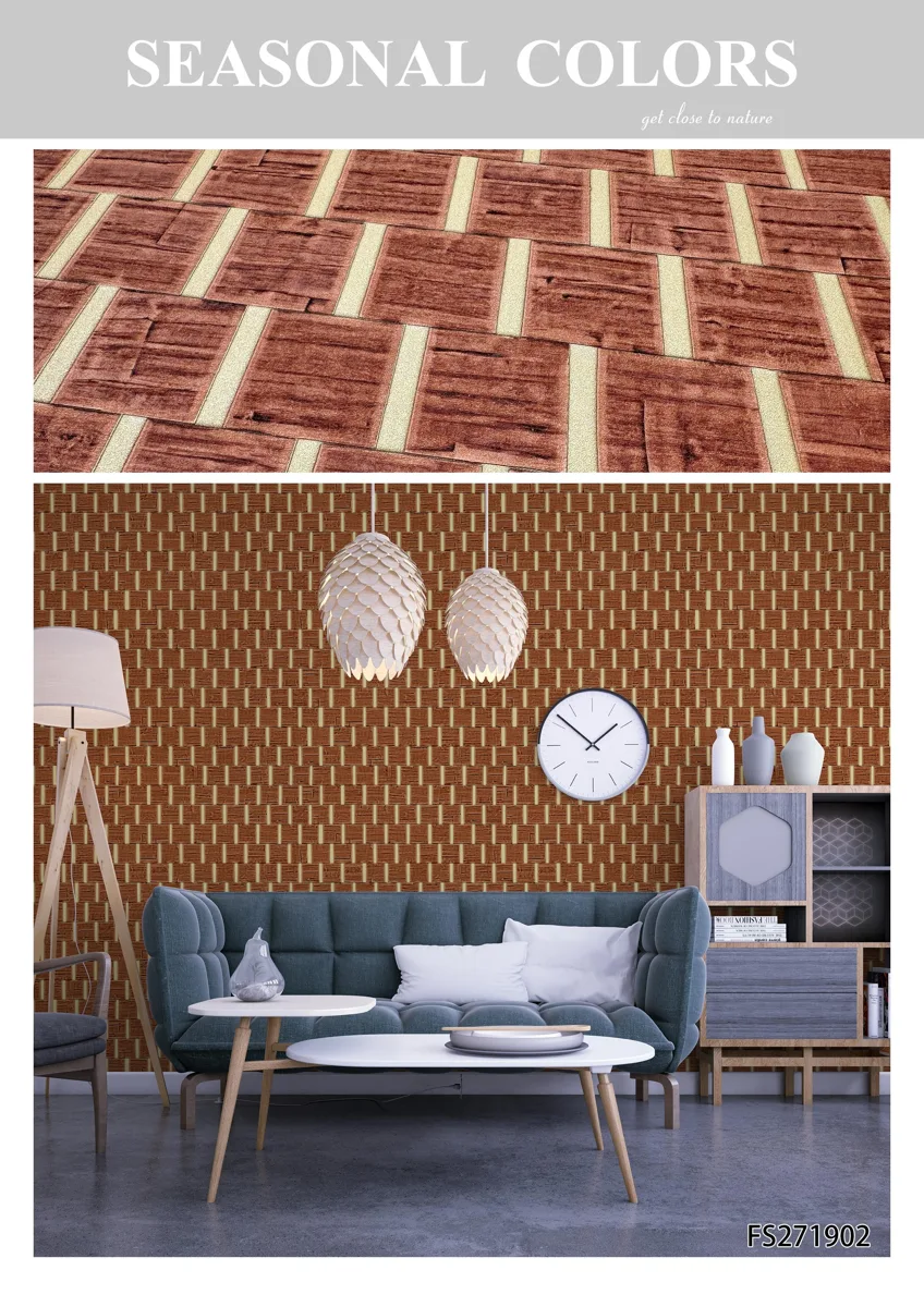 Seasonal Colours Mosaic FS2719 Wallpaper in a room