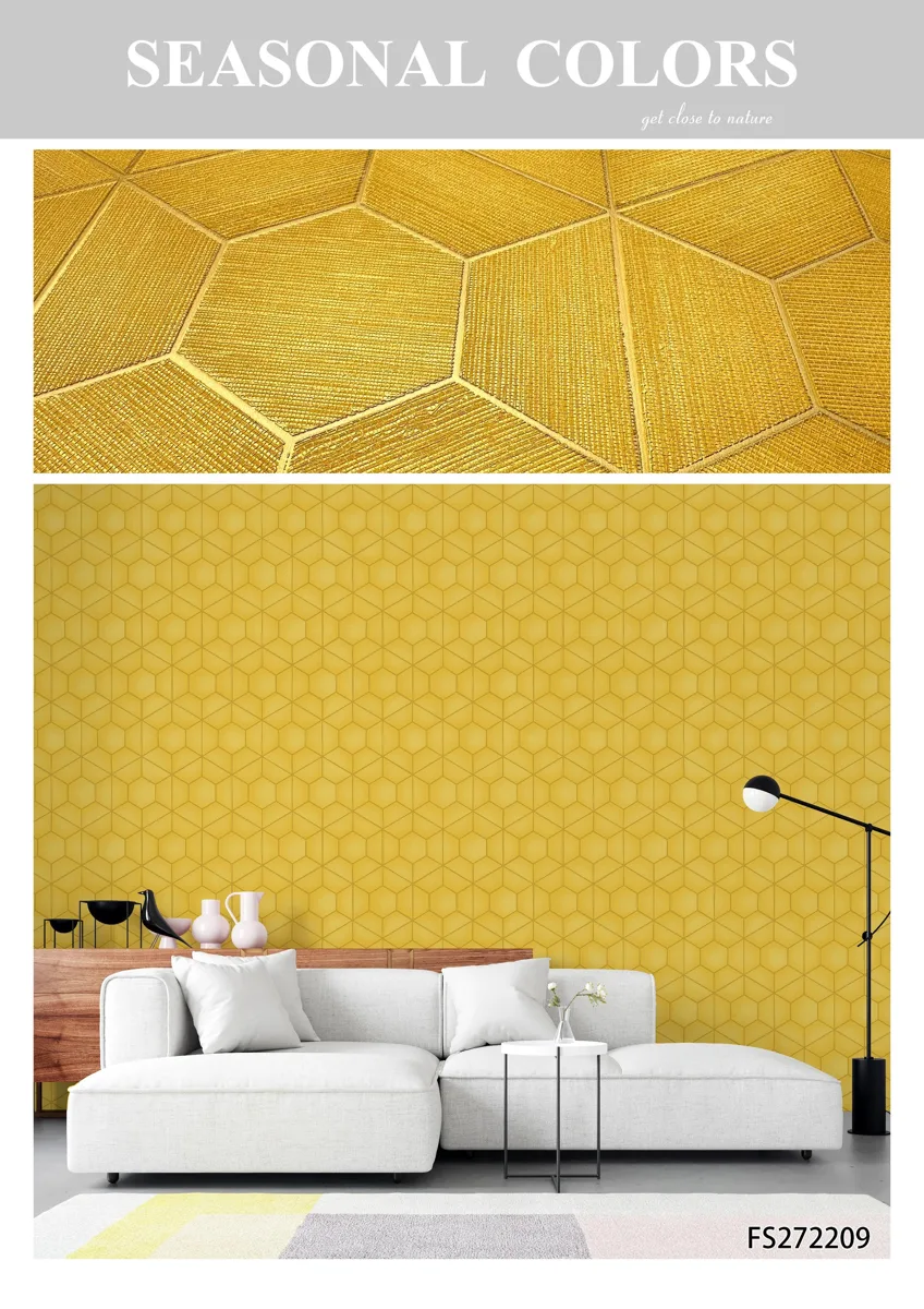 Seasonal Colours Wood Grain FS2722 Wallpaper in a room