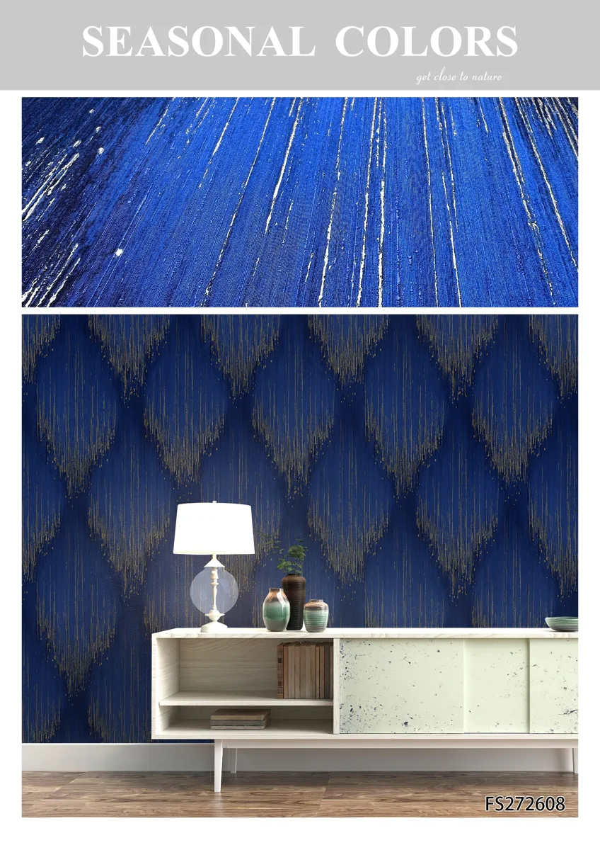 Seasonal Colours Fabric Art FS2726 Wallpaper in a room