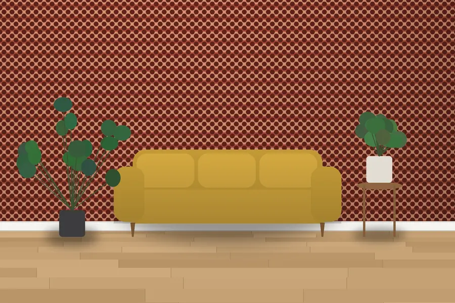 Rowan Scallop Wallpaper in a room