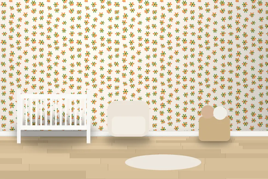 Cadogan Rosette Floral Wallpaper in Tropical Punch