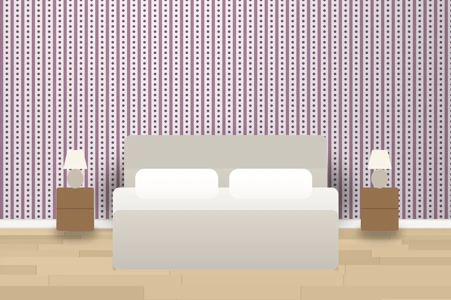 Maxwell Dot Stripe Wallpaper in a room