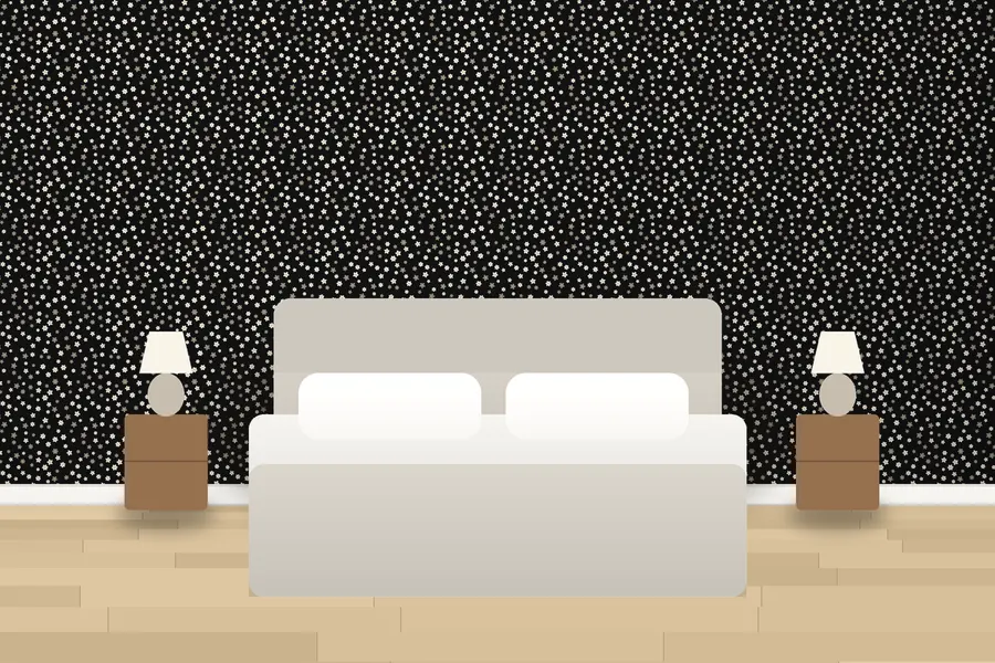 Thorne Ditsy Floral Wallpaper in a room