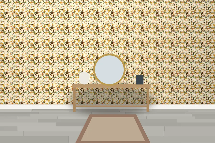Everly Terrazzo Wallpaper in a room