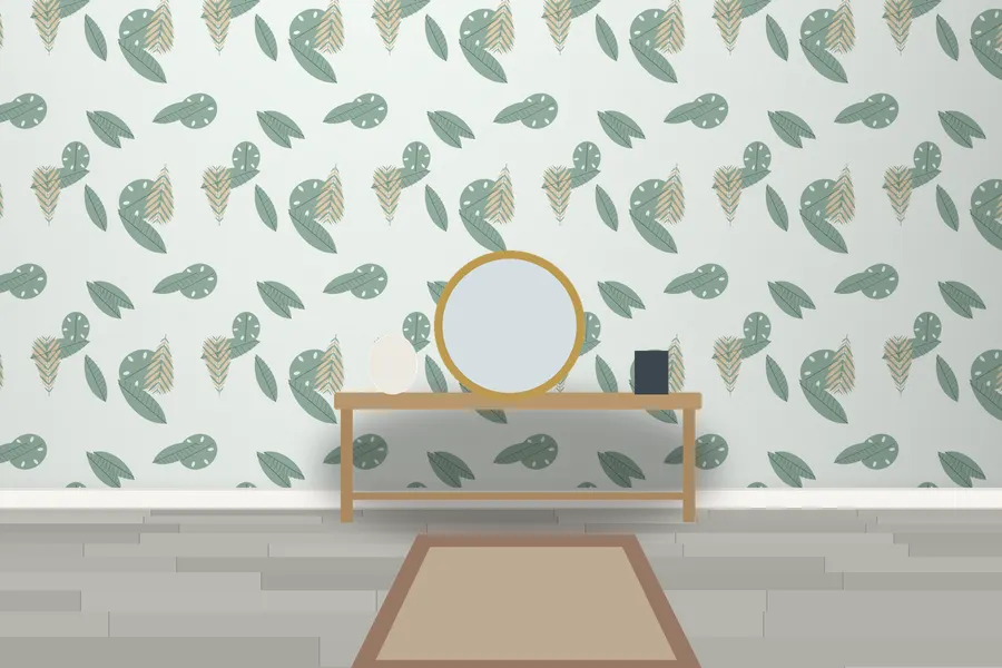 Dashwood Rainforest Wallpaper in a room