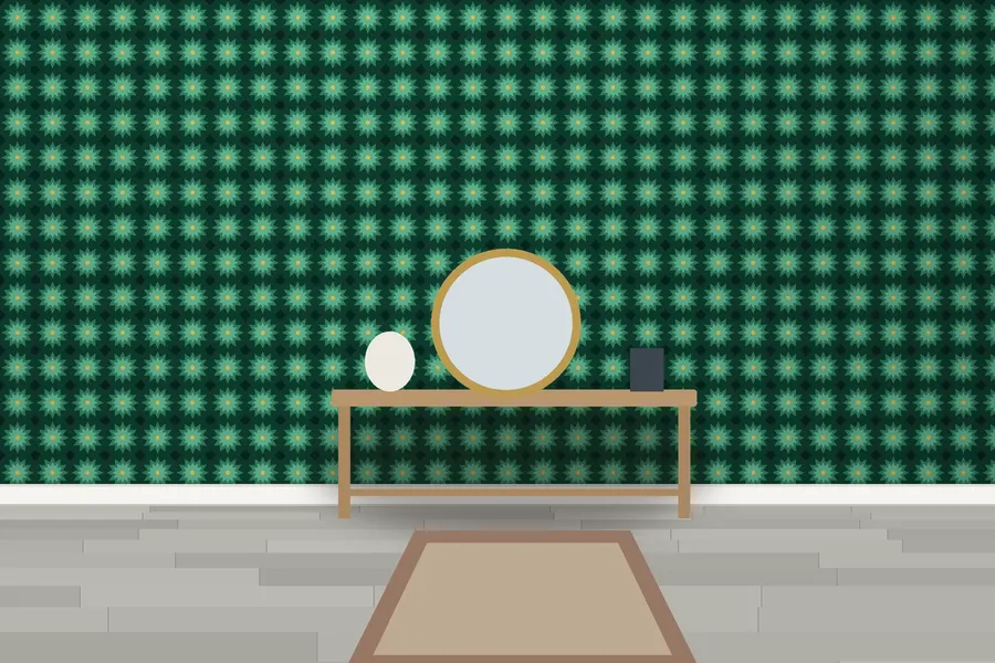 Kerrigan Medina Star Wallpaper in a room