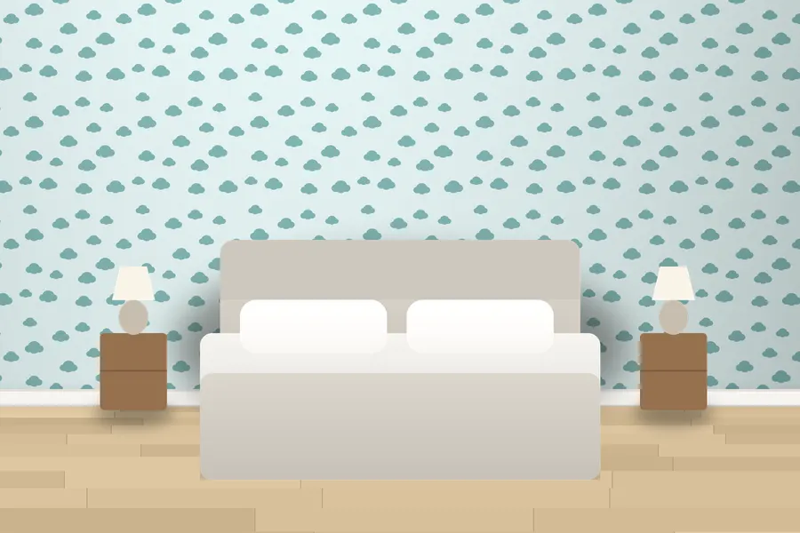 Dudley Cloud Nine Wallpaper in a room