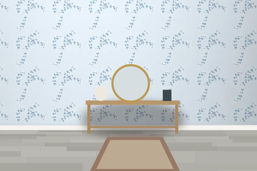 Denby Orchard Wallpaper in a room