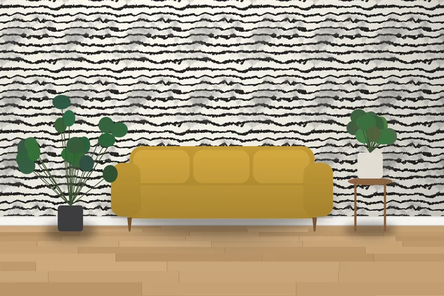 Yewdale Tiger Stripe Wallpaper in a room