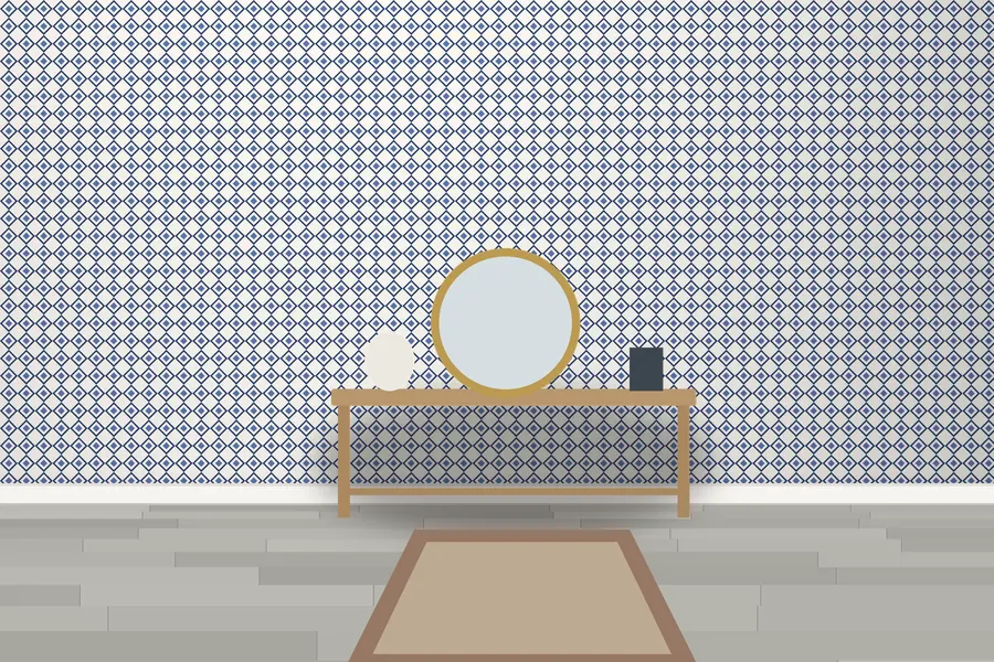 Weston Diamond Wallpaper in a room