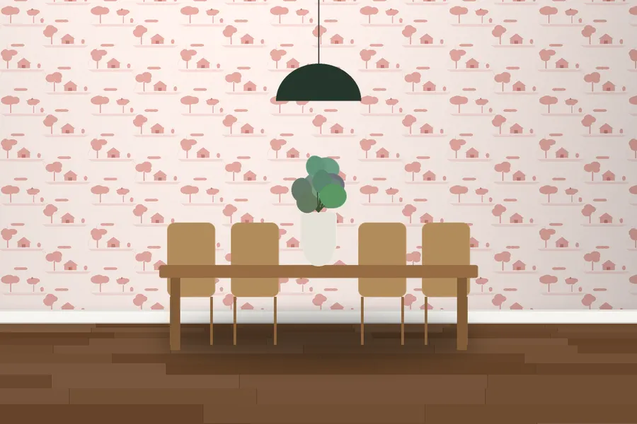 Wilder Country Scene Wallpaper in a room