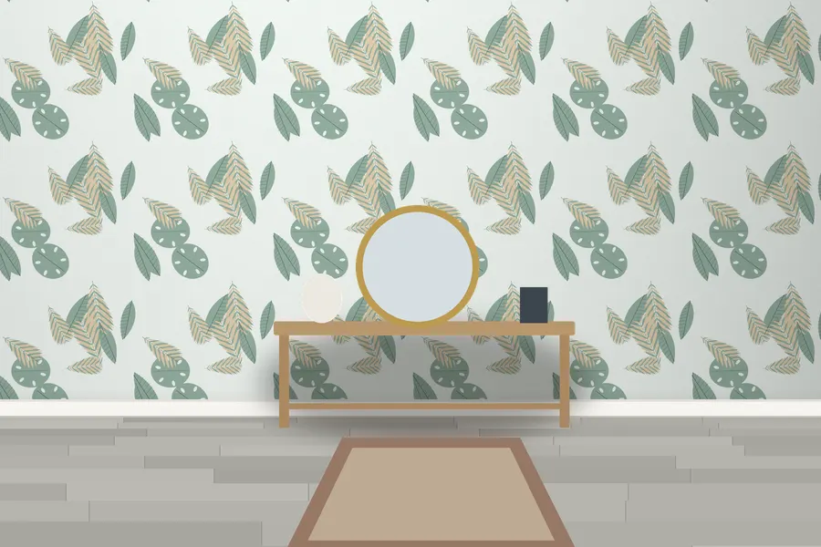 Nolan Rainforest Wallpaper in a room