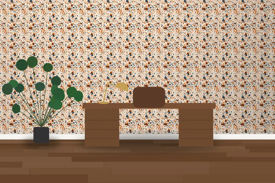 Hallam Terrazzo Wallpaper in a room