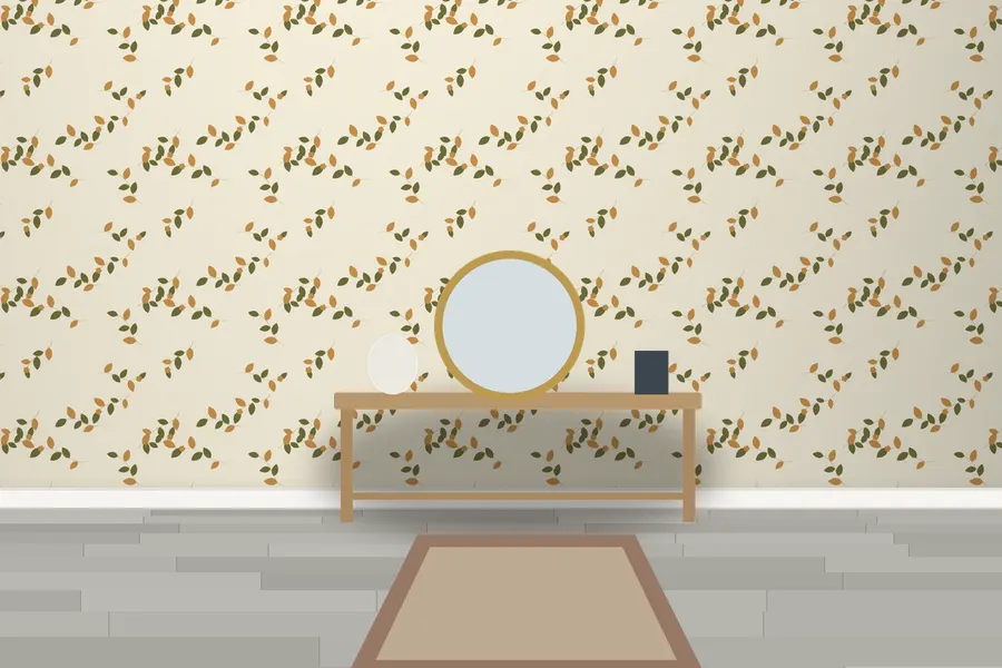 Jarvis Trailing Vine Wallpaper in a room