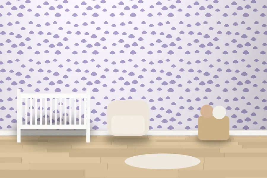 Penrose Cloud Nine Wallpaper in a room