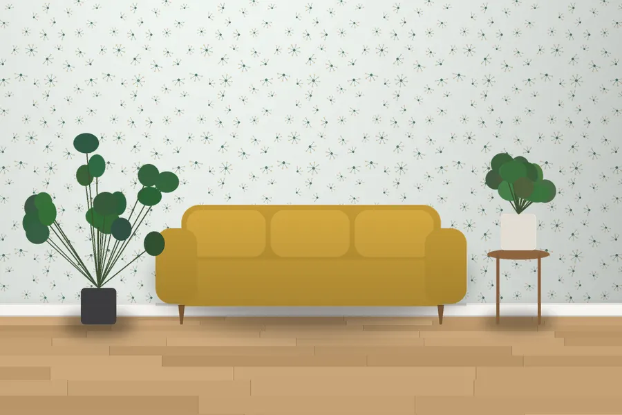 Hobart Atomic Star Wallpaper in a room