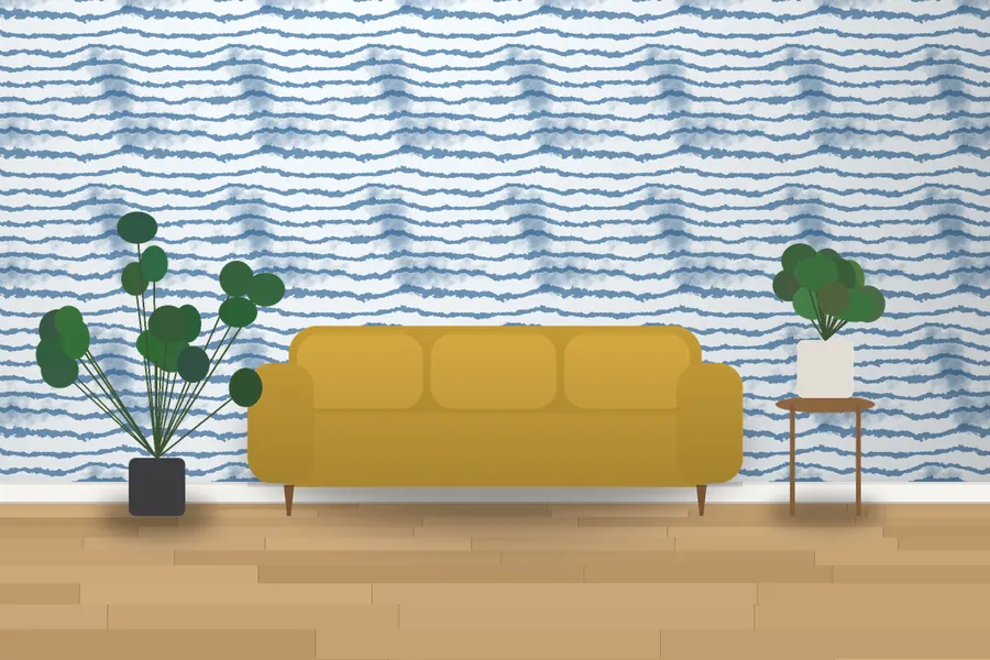 Dunmore Tiger Stripe Wallpaper in a room