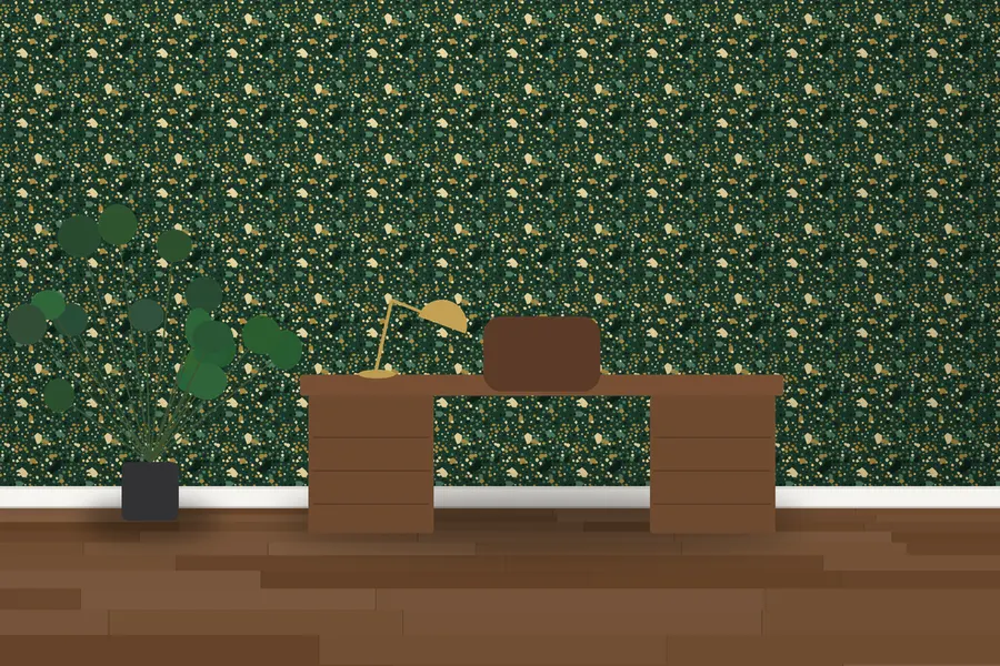 Bridger Terrazzo Wallpaper in a room