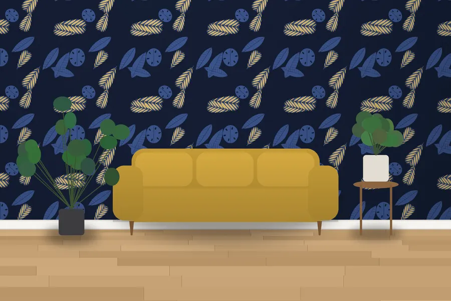 Eddington Rainforest Wallpaper in a room