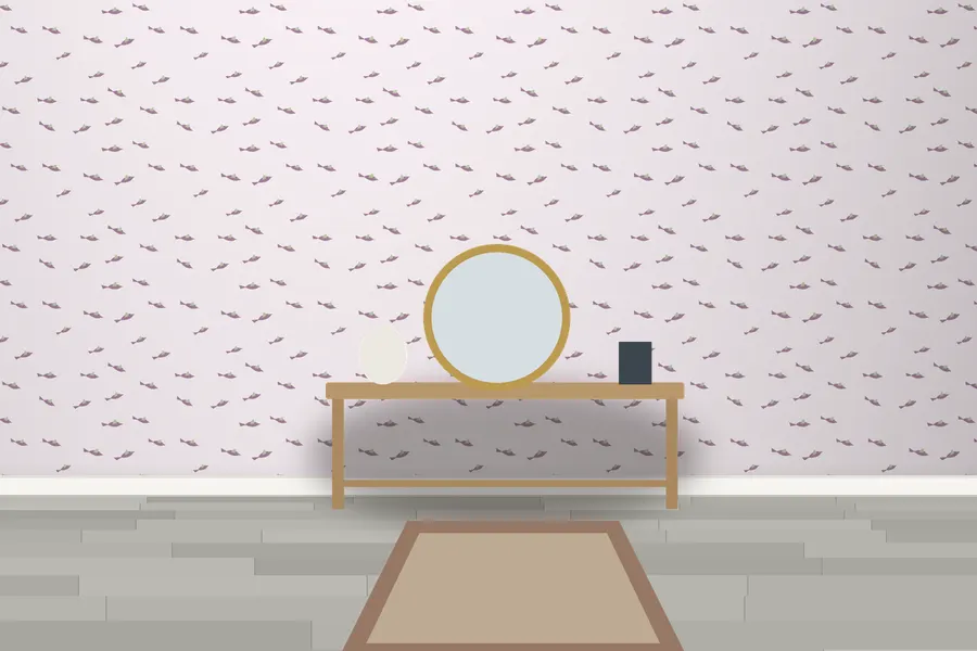Goodwin Flock of Birds Wallpaper in Heather