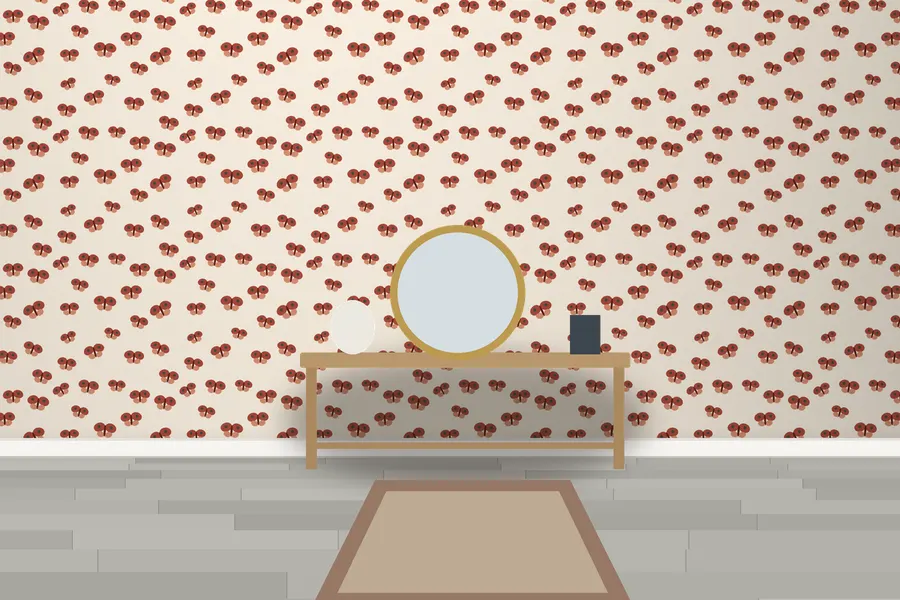 Mortimer Butterfly Wallpaper in a room