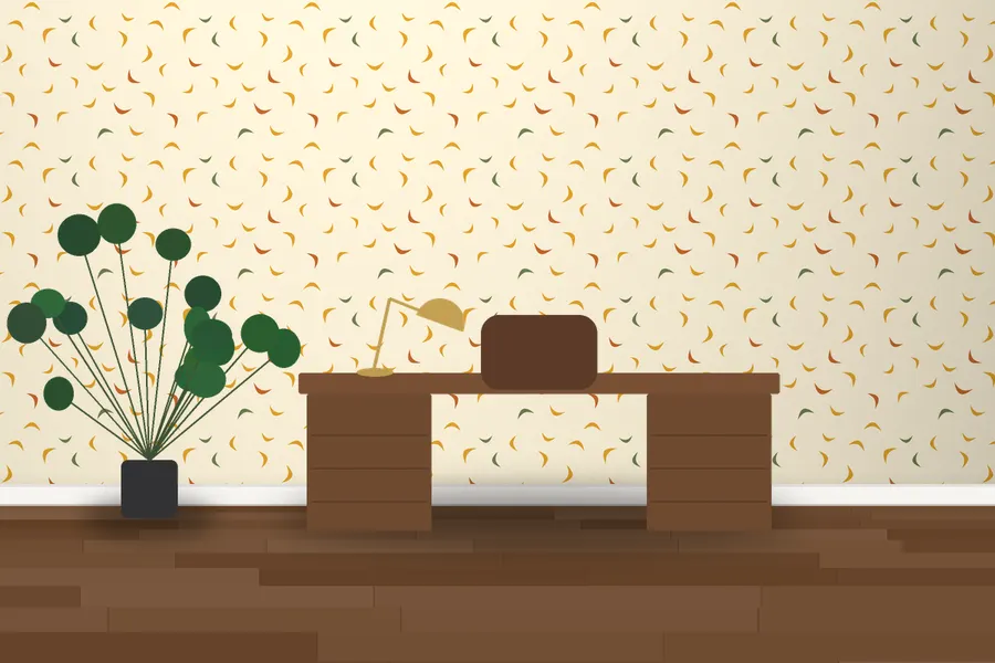 Tarrant Boomerang Wallpaper in Saffron Spice
