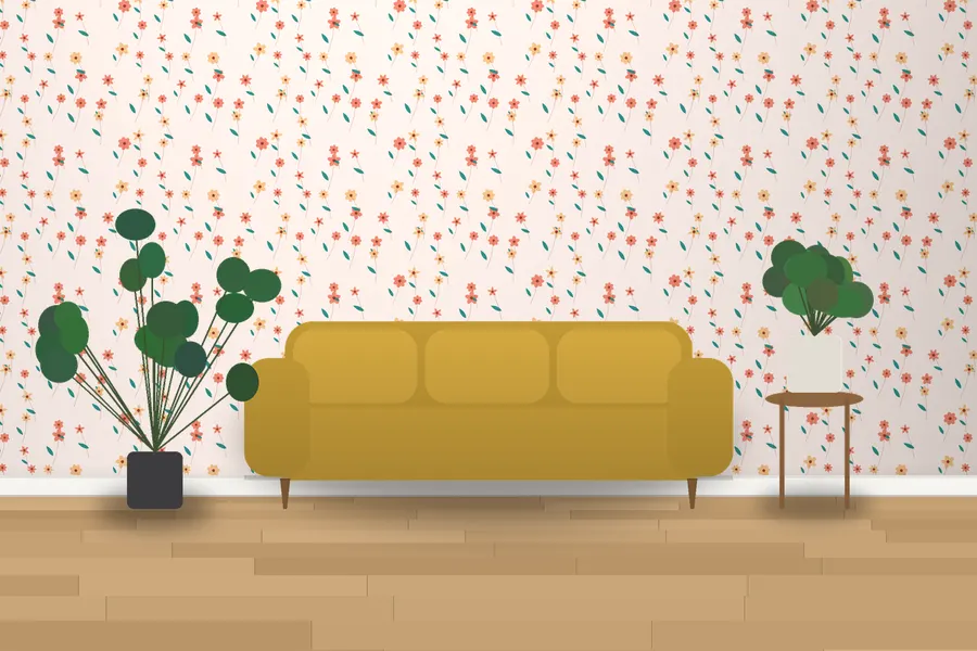 Cadogan Wild Meadow Wallpaper in a room