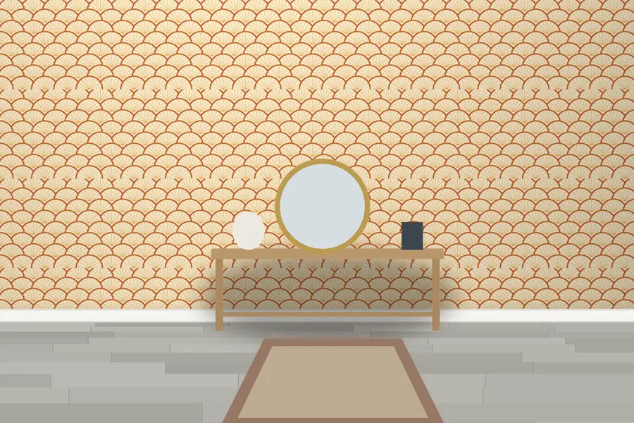 Garland Deco Fan Wallpaper in a room