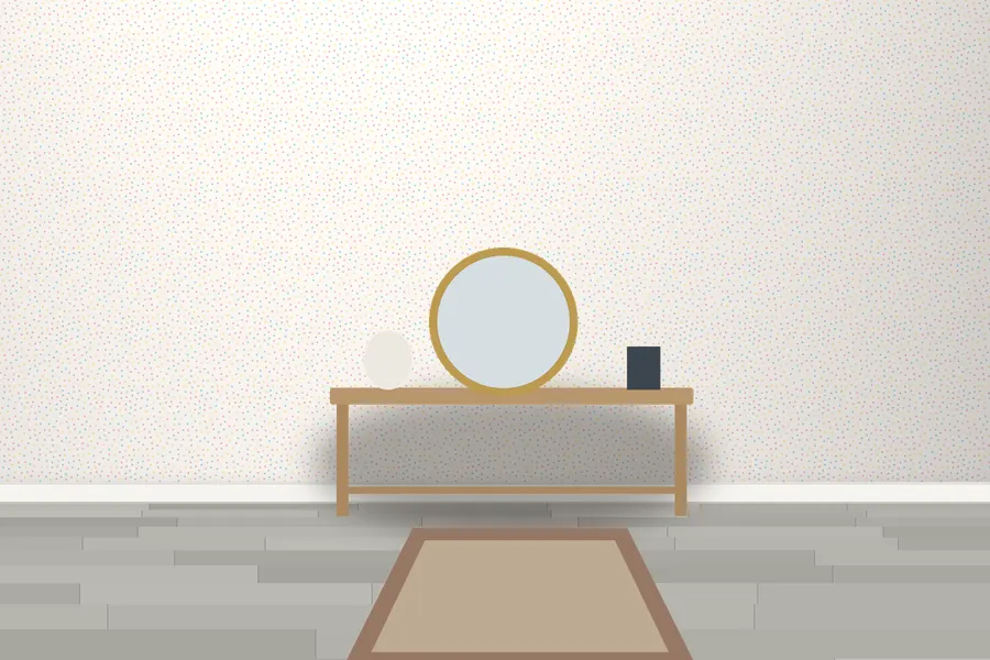 Everly Confetti Wallpaper in a room