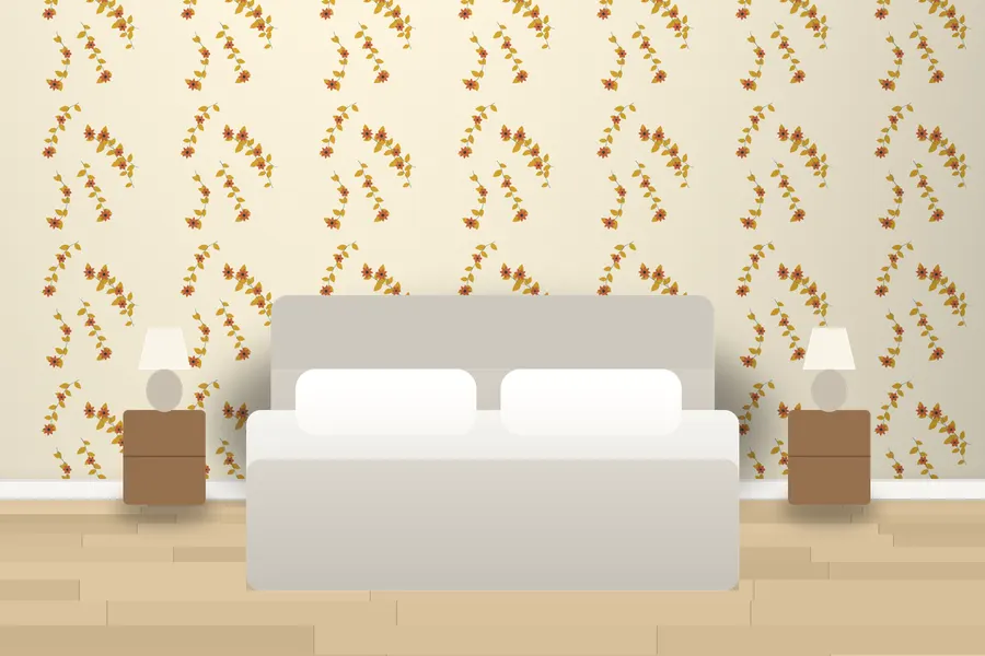 Monroe Garden Tapestry Wallpaper in a room