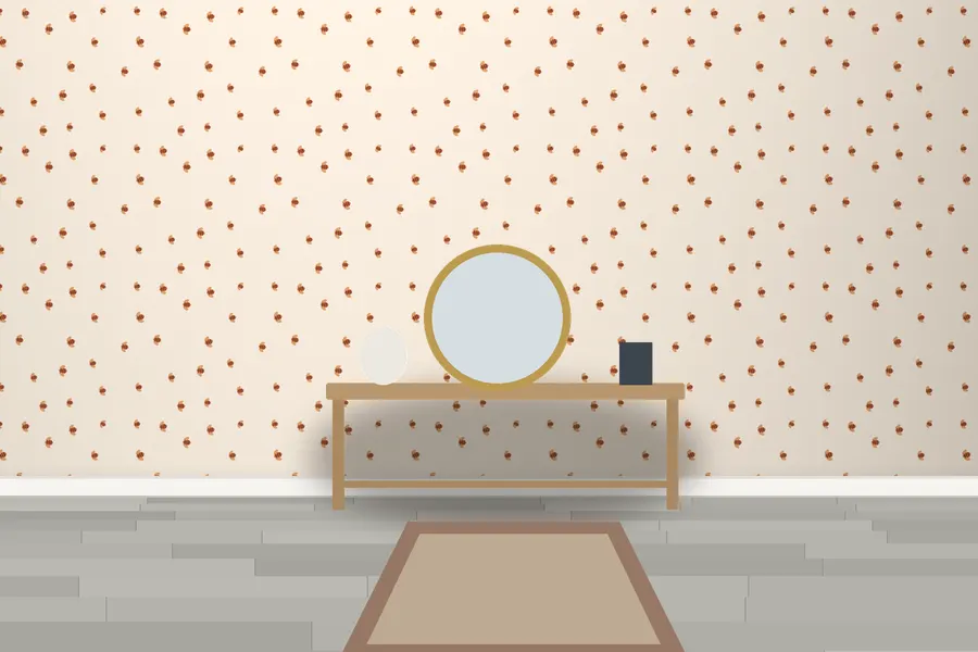 Rushton Busy Bee Wallpaper in a room