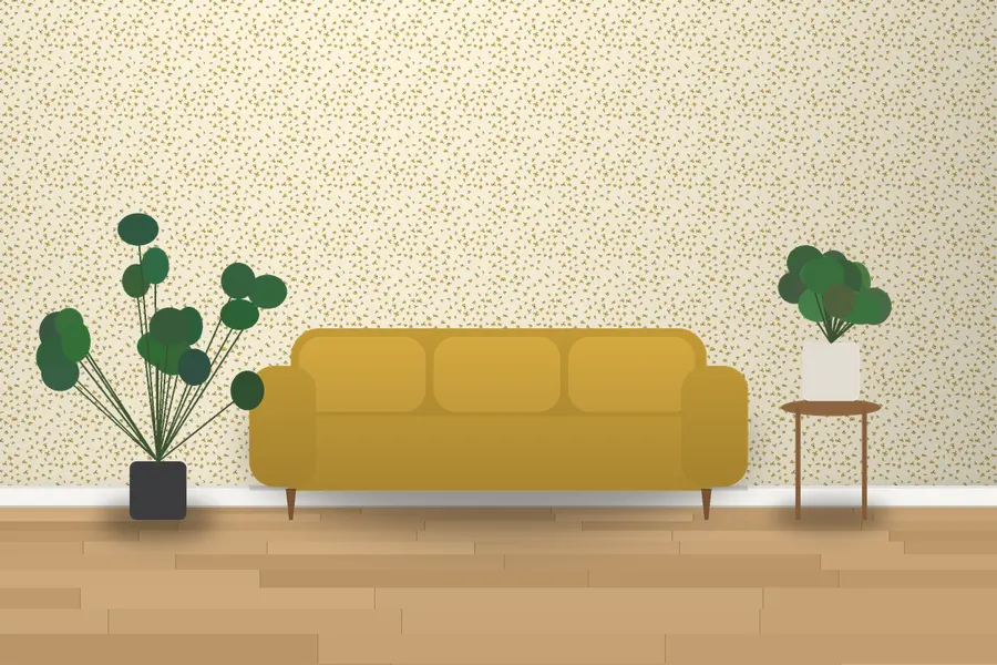 Penrose Leopard Spot Wallpaper in Mustard Mid