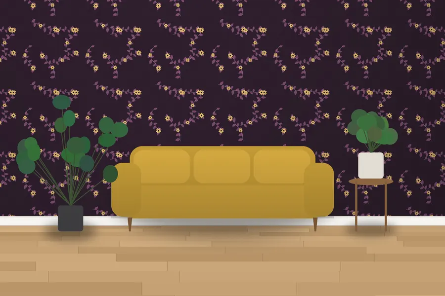 Rochford Woodland Vine Wallpaper in a room