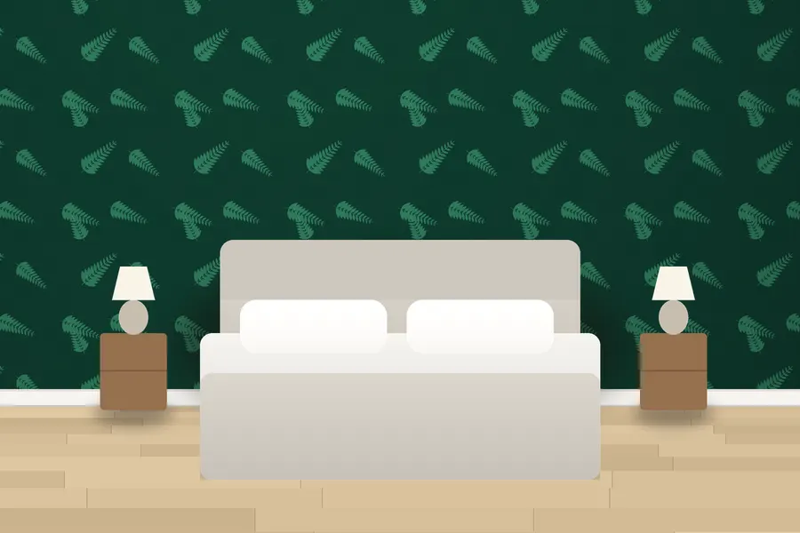 Tennant Fern Wallpaper in a room