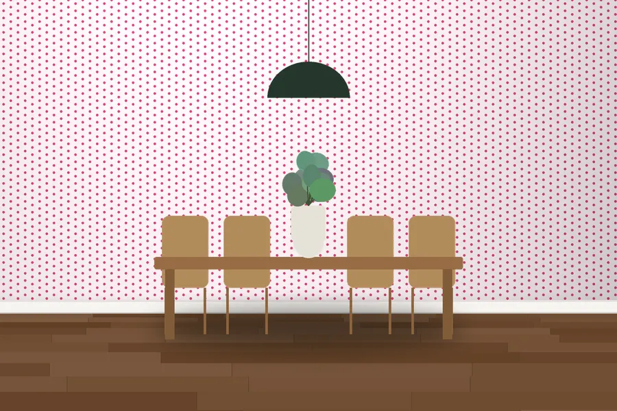 Bolton Polka Dot Wallpaper in a room