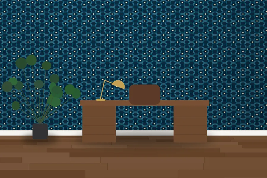 Tamsin Honeycomb Wallpaper in Ocean Deep