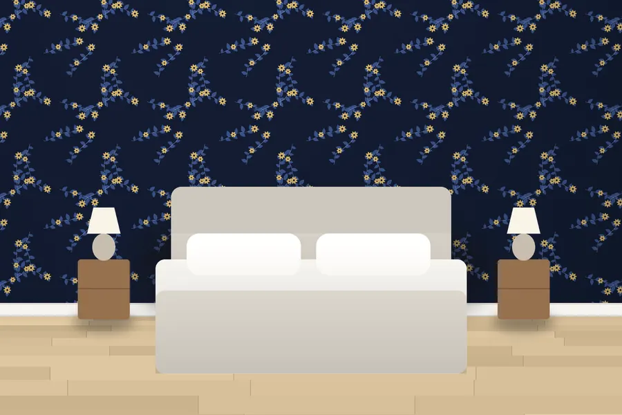 Pryor Hedgerow Wallpaper in a room