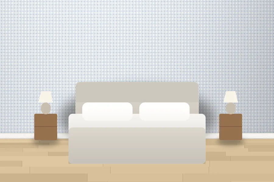 Sowerby Hemp Leaf Wallpaper in a room