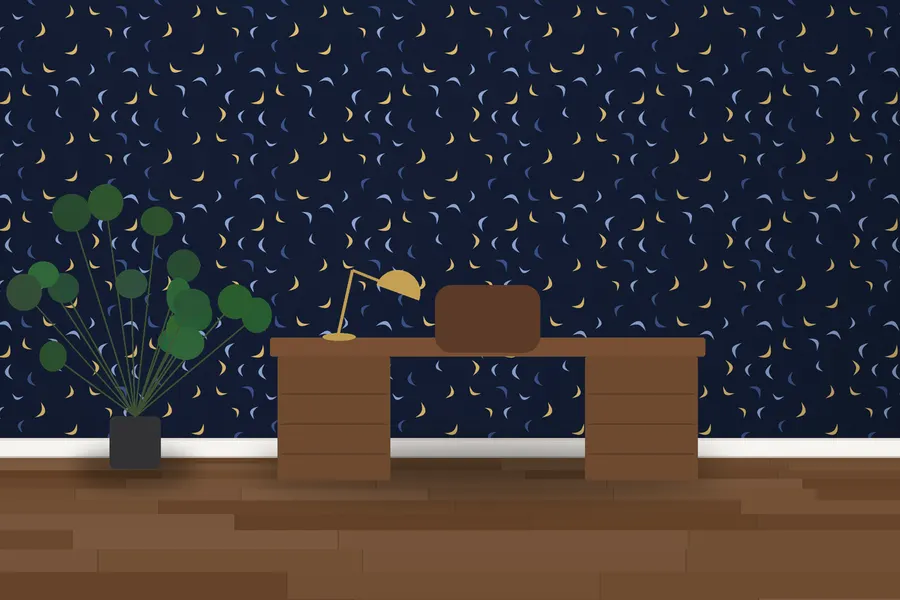 Garrick Boomerang Wallpaper in a room