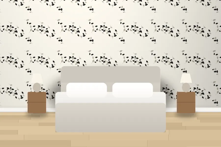 Paxton Trailing Vine Wallpaper in Ink on Paper