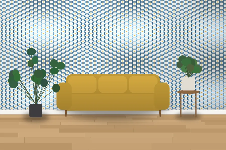 Bexley Honeycomb Wallpaper in a room