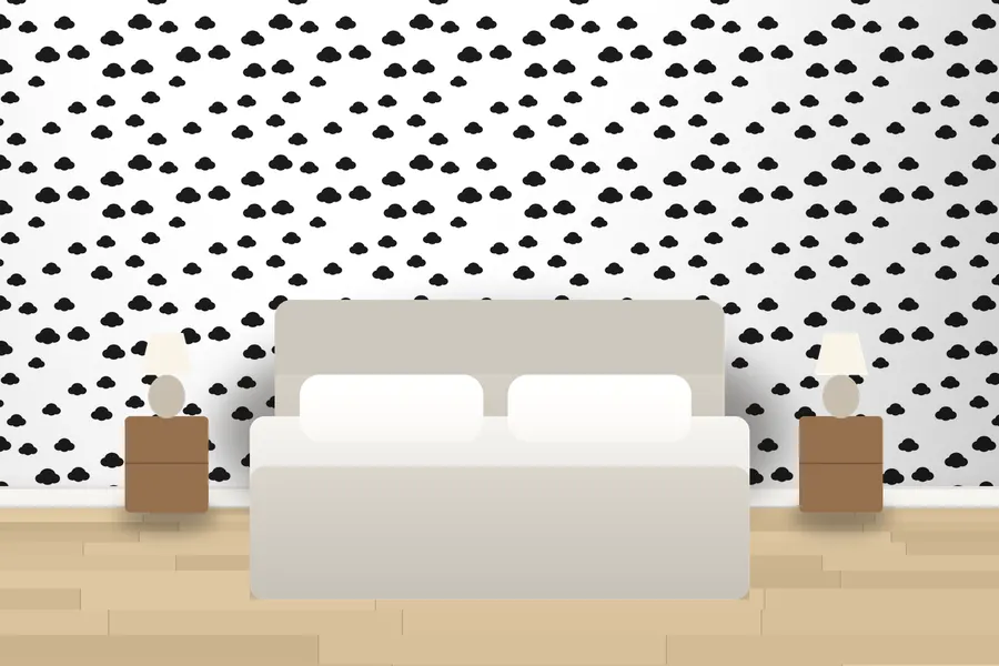 Milner Cloud Nine Wallpaper in a room