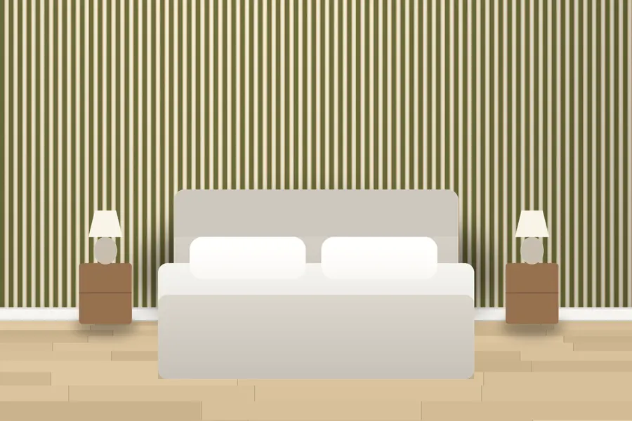 Corbin Regency Stripe Wallpaper in a room
