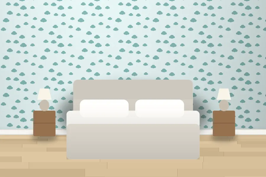 Tennant Cloud Nine Wallpaper in a room