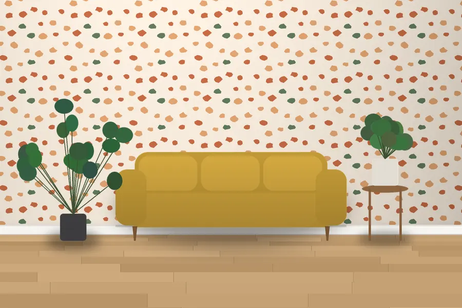 Farleigh Pebble Wallpaper in a room