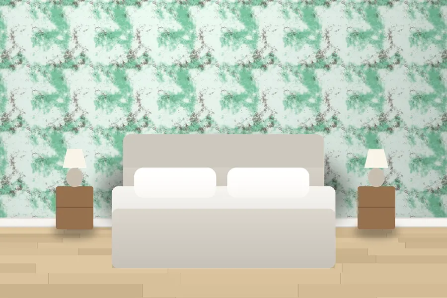 Lancing Watercolour Wash Wallpaper in a room