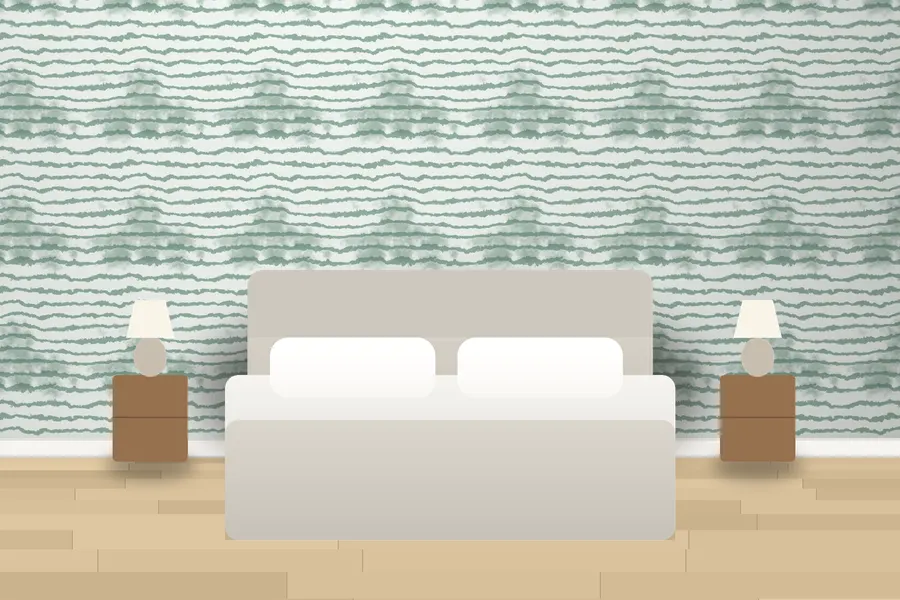 Dexter Tiger Stripe Wallpaper in a room