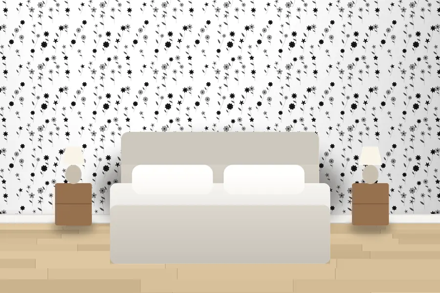 Brook Wild Meadow Wallpaper in a room
